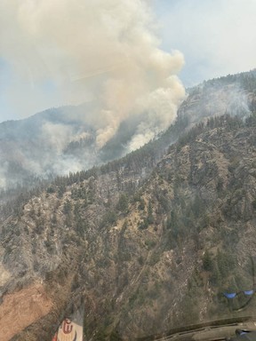 The Keremeos Creek wildfire outside Penticton on B.C. Day long weekend.