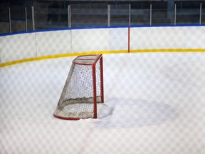 Empty hockey net/goal - stock photo, Getty Images