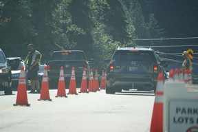 Car parks at Lake Sasamat fill up quickly during summer weekends, and parking on the road to the park is prohibited.