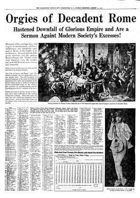 Advertisement for a Vancouver Sun book club with the racy headline