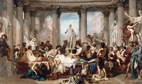 Thomas Couture's 1847 painting The Romans in their Decline.