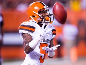 Shane Wynn in Cleveland Browns colours, one of six NFL organizations that B.C.'s new kick returner was part of before coming north and initially joining the CFL's Ottawa Redblacks.