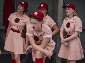 Vancouver actor Kelly McCormack (foreground) plays Jess, a shortstop from Moose Jaw, in the new Prime streaming series A League of Their Own.