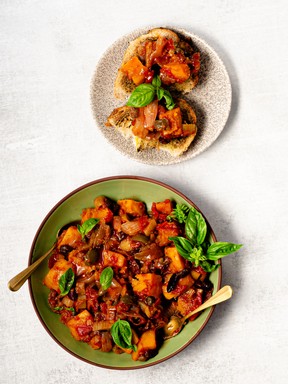 Squash caponata: Serve as a side dish, with bread as an appetizer or tossed in pasta.