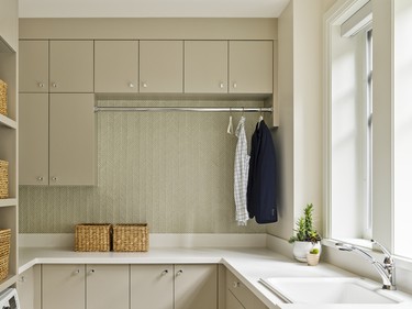 Light and airy in the laundry room.