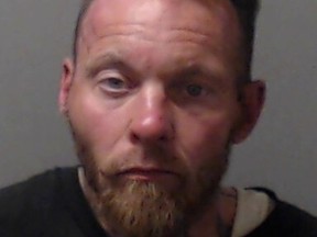 Kelowna RCMP said Justin Wayne Collins, 45, is a repeat offender who poses a safety concern for the public and businesses.