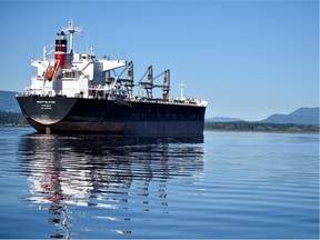 Kelsie Murchy, a Ph.D. student at UVic, led a team studying the noise made by cargo vessels at anchor in Cowichan Bay (above), hoping it leads to a better understanding of how the underwater soundscape affects marine life.