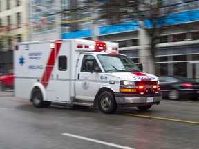 File photo of an ambulance. A 13 year old was taken to hospital in Surrey on Thursday after being stabbed.