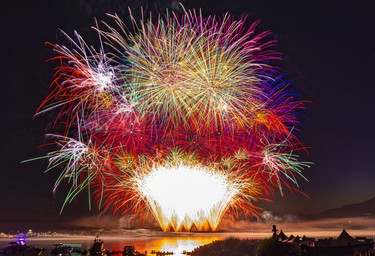 Team Canada's display on the second night of the 2022 Honda Celebration of Light in Vancouver on July 27, 2022.