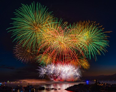 Team Canada's display on the second night of the 2022 Honda Celebration of Light in Vancouver on July 27, 2022.