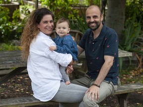 Manuel and Samia Perez with their 10-month-old daughter Amalia.