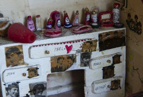 A Beatles chest of drawers is adorned with the names of the band members.