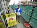 Sentheepan Senthivel, co-owner and manager of stores affected by the Skytrain extension, expressed concern about the impact the project would have on his business. 