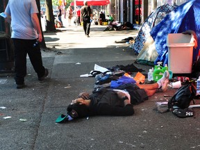 Scenes from the Downtown Eastside on East Hastings St. on July 27, 2022.