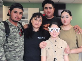 A family who arrived in Canada more than four years ago fleeing death threats from organized crime and are under threat of removal.
From left: Isaias Liberato, Leticia Bazan, Andres Liberato, Claudia Zamorano with her daughter (name withheld) in front.