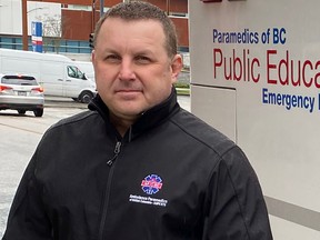 Dave Leary is a spokesman for the Ambulance Paramedics of B.C., and a paramedic in Surrey/Delta. Photo: Dave Leary.