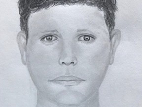 Composite sketch of a man suspected of assaulting two Richmond seniors in their home on July 24.