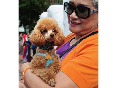VANCOUVER, BC., August 28, 2022 -Virginia Menor with Milo Blue in action at Pet-A-Polooza The Day of the Dog, a fundraiser for the Just Love Animals Society,  in Vancouver,  BC., on August 28, 2022. 

(NICK PROCAYLO/PNG) 

00097362A [PNG Merlin Archive]