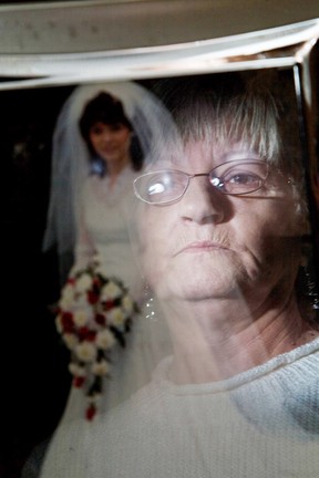 March 2008: Lilliane Beaudoin holds a wedding photo of her adopted sister Dianne Rock, an alleged victim of serial killer Robert Pickton, in her home where she has a small shrine dedicated to her sister