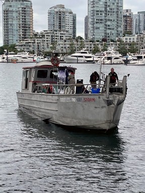 The Hakai Storm Institute research vessel on False Creek.