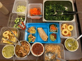 Some of the food from the LunchLab program in August 2021.