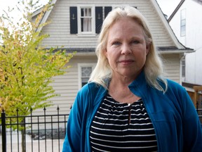 Gwendolyn Margetson in front of her Burnaby home on Sept. 28, three blocks from the PNE. Margetson is unhappy with loud noises from bands playing the PNE amphitheatre.