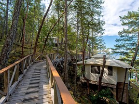 Glamping on the Sunshine Coast at the Rockwater Secret Cove Resort.