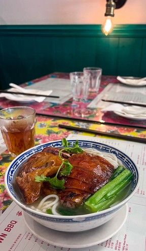 BBQ Duck with Noodle in Soup from Chinatown BBQ.