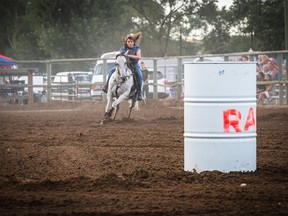 Barrel racing takes place at Desert Park recreation complex, located in Osoyoos.