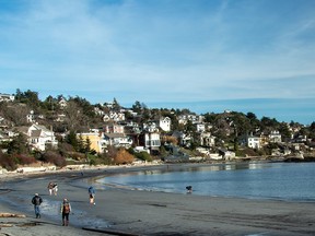The inviting crescent of sand at Gonzales Beach is a hidden gem not visible from the road.