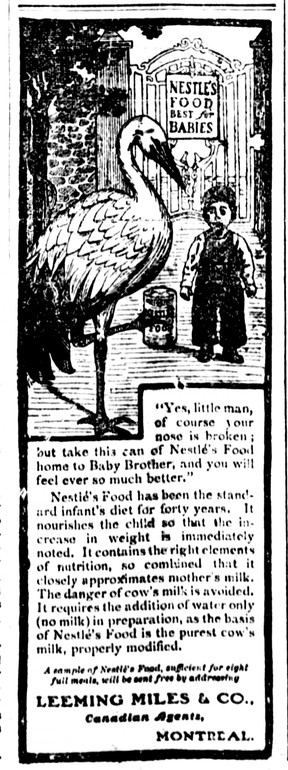 Nestle’s Food ad in the Oct. 3, 1903 Vancouver Province.