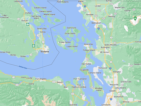 Sonar located a section of a plane — similar in length and width to the plane that crashed  — below the surface of Puget Sound near Whidbey Island.