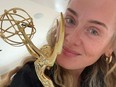 Adele with her Emmy in a photo posted on her Instagram account.