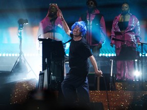 Damon Albarn of Gorillaz performs on stage at All Points East at Victoria Park in London, Friday, Aug. 19, 2022.