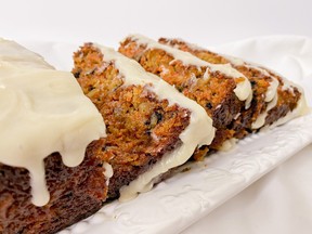Carrot Cake Loaf is like carrot cake, but with a fluffier and higher icing.