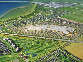 Artistic rendering of shopping mall on Tsawwassen First Nation land, which was one of three recently bought by a Chinese billionaire.