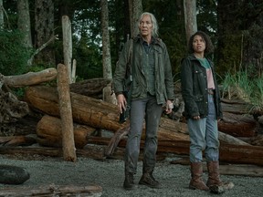 Allison Janney (left) and Jurnee Smollet star in Anna Foerster's new action thriller Lou.  Filmed in BC, the film will stream on Netflix.