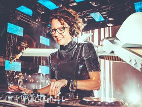 Andrea Graham (a.k.a. The Librarian) spins at Basscoast Festival 2017 ORG XMIT: Photo by Phi Vernon of Third Eye Arts.  www.ThirdEyeArts.com [PNG Merlin Archive]