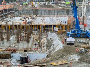 The massive construction project at Oakridge in Vancouver. Photo: Jason Payne