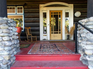 Vancouver, BC: September 20, 2022 -- Log house at 4686 W. 2nd in Vancouver, BC Tuesday, September 20, 2022. The house was built in 1912 and sits on three lots. It is for sale for $16-million.

(Photo by Jason Payne/ PNG)
(For story by John Mackie) [PNG Merlin Archive]