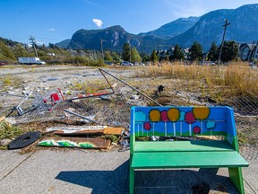 The crash site on the corner of Pemberton and Cleveland Avenues in Squamish.