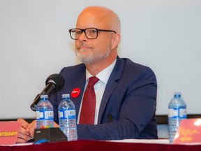 Mark Marissen, the Progress Vancouver candidate for mayor, at Saturday’s Chinatown Town Hall meeting and debate at the S.U.C.C.E.S.S. centre.