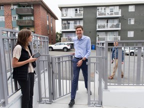 NDP leadership hopeful David Eby announces his housing plan to make housing more affordable across the province in North Vancouver on Sept. 28, 2022.