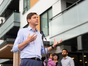 NDP leadership hopeful David Eby announces his housing plan to make housing more affordable across the province in North Vancouver on Sept. 28, 2022.