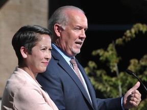 Premier John Horgan and Advanced Education Minister Melanie Mark announce increased access to early childhood education training at Langara College on Sept. 5, 2019.