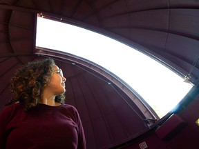 Marley Leacock inside the observatory of H.R. MacMillan Space Centre in Vancouver in a file photo.