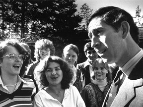 Prince Charles visits Victoria in 1980. (Victoria Times Colonist)