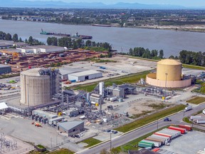 Enabling LNG marine fuel bunkering through the Tilbury Marine Jetty and the expansion of Fortis B.C.’s Tilbury LNG facility (pictured) could displace marine diesel and bunker fuels in ships calling on B.C. waters.