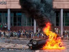 Stan Douglas's 2011 ≠ 1848, at the Polygon Gallery in North Vancouver, depicts four protests and riots in 2011, including the Stanley Cup riot in Vancouver on June 15 of that year.