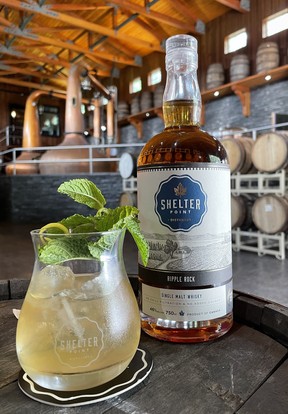 The Ripple Rock Smash cocktail featuring the whisky from Shelter Point Distillery.